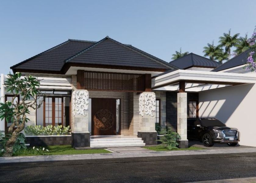 Rumah Limasan dengan Taman Depan